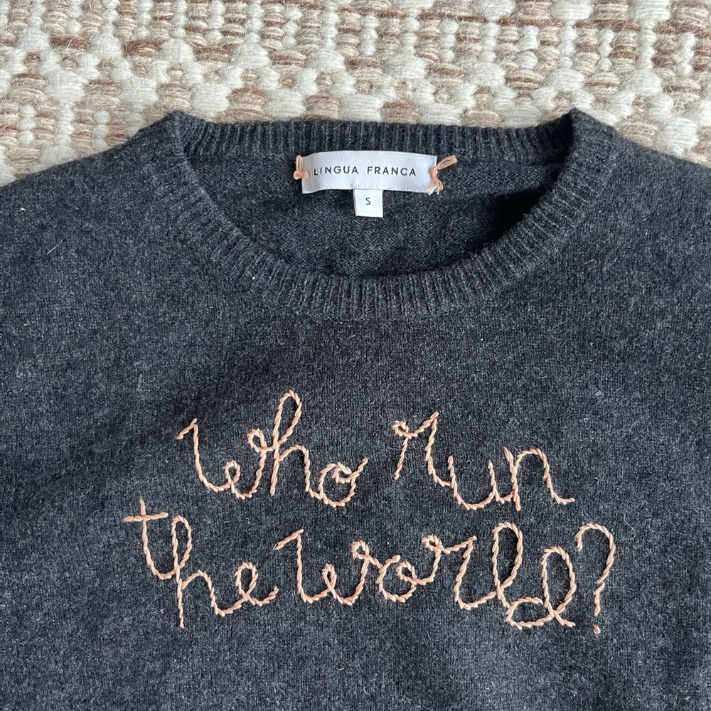 Lingua Franca Gray Sweater